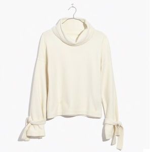 Madewell Mockneck Tie-Cuff Top NWT